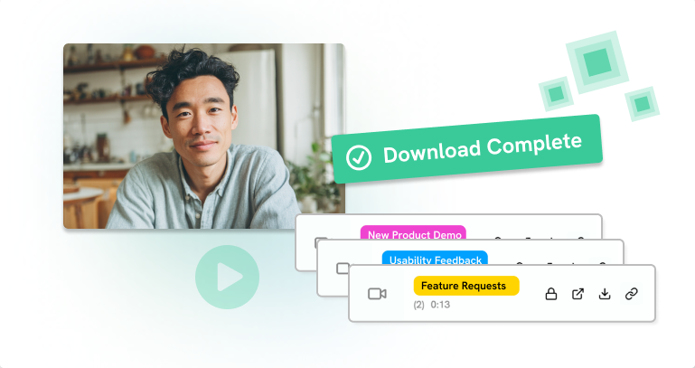 A user interview showing the download is complete